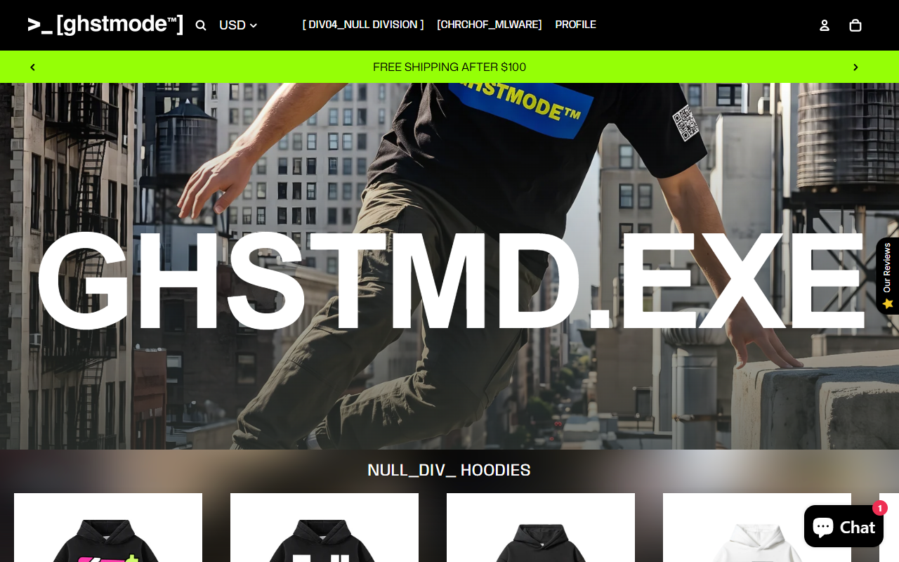 GHSTMODE cybersecurity streetwear