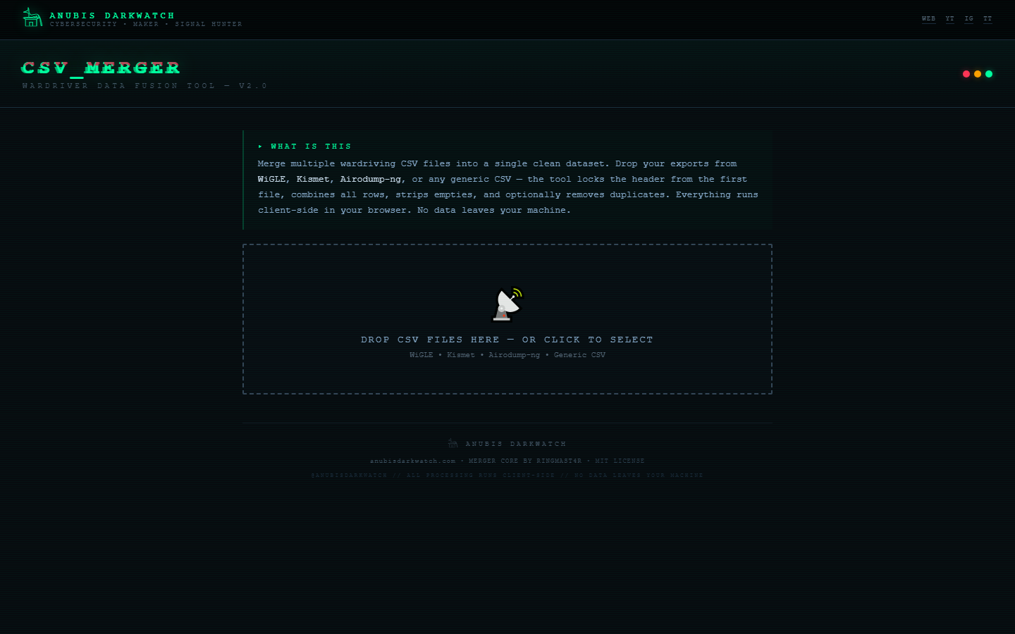 CSV Merger — wardriver.online
